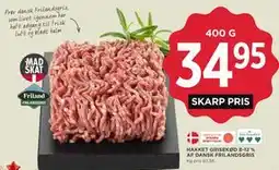 MENY HAKKET GRISEKØD 8-12 % AF DANSK FRILANDSGRIS tilbud
