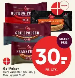 SPAR Gøl Pølser tilbud