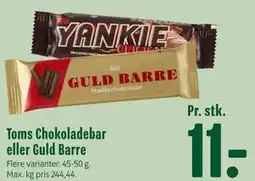 Min Købmand Toms Chokoladebar eller Guld Barre tilbud
