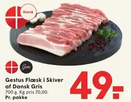 SPAR Gestus Flæsk i Skiver af Dansk Gris tilbud