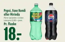 Min Købmand Pepsi, Faxe Kondi eller Mirinda tilbud