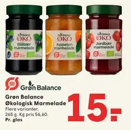 SPAR Grøn Balance Økologisk Marmelade tilbud