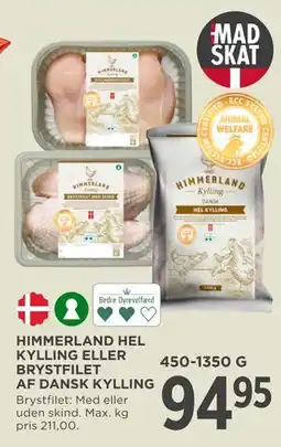 MENY HIMMERLAND HEL KYLLING ELLER BRYSTFILET AF DANSK KYLLING tilbud