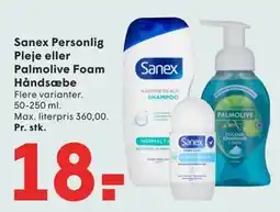 SPAR Sanex Personlig Pleje eller Palmolive Foam Håndsæbe tilbud