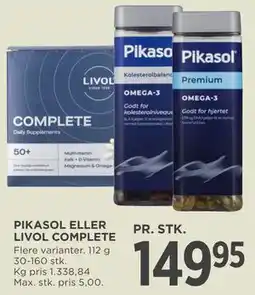 MENY PIKASOL ELLER LIVOL COMPLETE tilbud