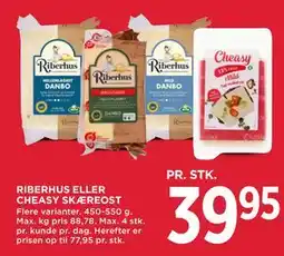 MENY RIBERHUS ELLER CHEASY SKÆREOST tilbud