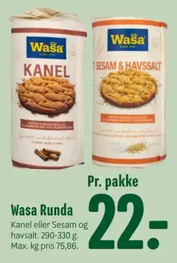 Min Købmand Wasa Runda tilbud