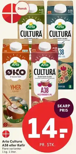 SPAR Arla Cultura A38 eller Kefir tilbud