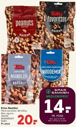 SPAR Kims Nødder tilbud