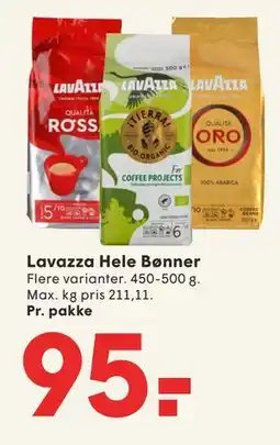 SPAR Lavazza Hele Bønner tilbud