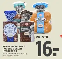 MENY KOHBERG VELSMAG RUGBRØD ELLER HVEDEBRØD tilbud