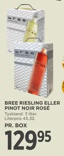 MENY BREE RIESLING ELLER PINOT NOIR ROSÉ tilbud