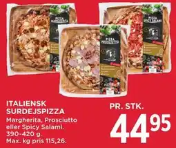 MENY ITALIENSK SURDEJSPIZZA tilbud