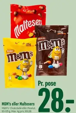Min Købmand M&M’s eller Maltesers tilbud