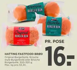 MENY HATTING FASTFOOD BRØD tilbud