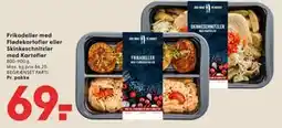 SPAR Frikadeller med Flødekartofler eller Skinkeschnitzler med Kartofler tilbud