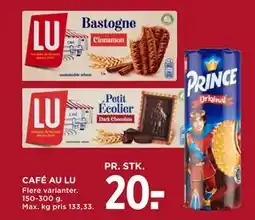 MENY CAFÉ AU LU tilbud
