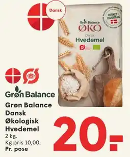 SPAR Grøn Balance Dansk Økologisk Hvedemel tilbud