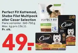 SPAR Perfect Fit Kattemad, Sheba Filet Multipack eller Cesar Selection tilbud