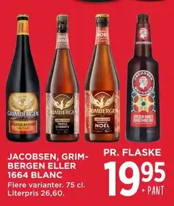 MENY JACOBSEN, GRIMBERGEN ELLER 1664 BLANC tilbud