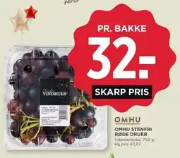 MENY OMHU STENFRI RØDE DRUER tilbud