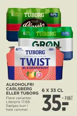 MENY ALKOHOLFRI CARLSBERG ELLER TUBORG tilbud