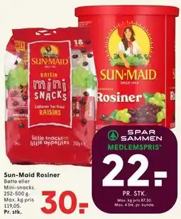SPAR Sun-Maid Rosiner tilbud