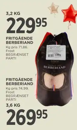 MENY FRITGÅENDE BERBERIAND tilbud