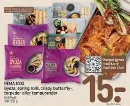 REMA 1000 REMA 1000 Gyoza, spring rolls, crispy butterfly-, torpedo- eller tempurarejer tilbud