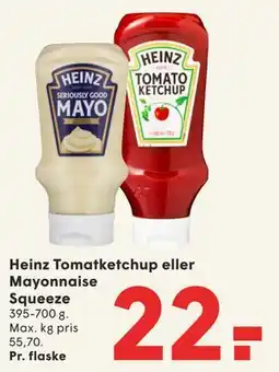 SPAR Heinz Tomatketchup eller Mayonnaise Squeeze tilbud