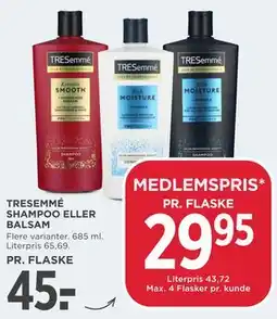 MENY TRESEMMÉ SHAMPOO ELLER BALSAM tilbud