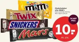 SPAR Chokoladebar eller M&M’s tilbud