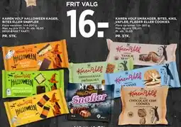 MENY KAREN VOLF HALLOWEEN KAGER, BITES ELLER SNØFLER tilbud