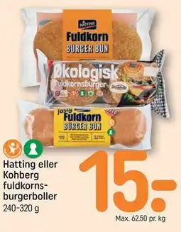 REMA 1000 Hatting eller Kohberg fuldkornsburgerboller tilbud