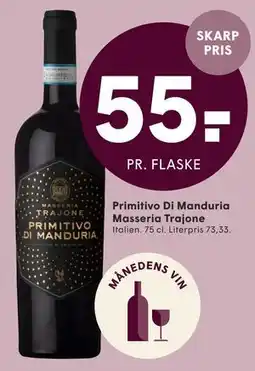 SPAR Primitivo Di Manduria Masseria Trajone tilbud