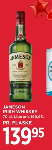 MENY JAMESON IRISH WHISKEY tilbud