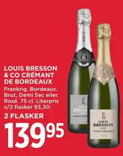 MENY LOUIS BRESSON & CO CRÉMANT DE BORDEAUX tilbud