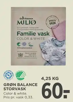 MENY GRØN BALANCE STORVASK tilbud