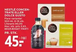 MENY NESTLÉ CONCENTRATE ELLER DOLCE GUSTO tilbud