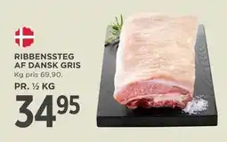MENY RIBBENSSTEG AF DANSK GRIS tilbud