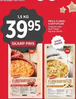 MENY PEKA FLØDE-KARTOFLER tilbud