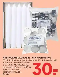 SPAR ASP-HOLMBLAD Krone- eller Fyrfadslys tilbud