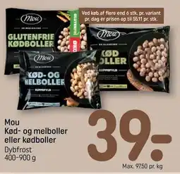 REMA 1000 Mou Kød- og melboller eller kødboller tilbud