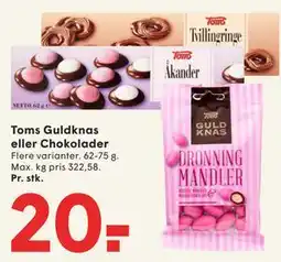 SPAR Toms Guldknas eller Chokolader tilbud