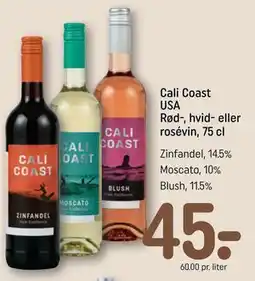 REMA 1000 Cali Coast USA Rød-, hvid- eller rosévin, 75 cl tilbud