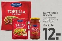 MENY SANTA MARIA TEX MEX tilbud