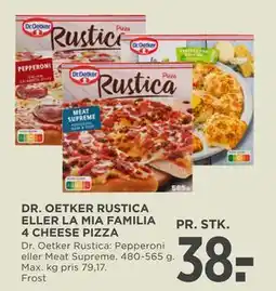 MENY DR. OETKER RUSTICA ELLER LA MIA FAMILIA 4 CHEESE PIZZA tilbud