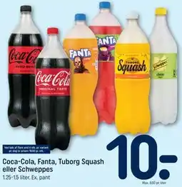 REMA 1000 Coca-Cola, Fanta, Tuborg Squash eller Schweppes tilbud