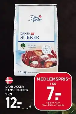 MENY DANSUKKER DANSK SUKKER 1 KG tilbud