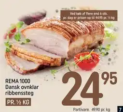 REMA 1000 REMA 1000 Dansk ovnklar ribbenssteg tilbud